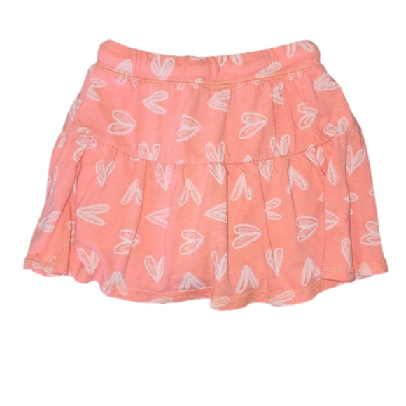 𝅺cat & JACK Coral Orange Skort with Hearts Pattern and Drawstrings - Picture 4 of 4